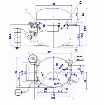 Compresor frigorific Cubigel MPT14LA (R404A)